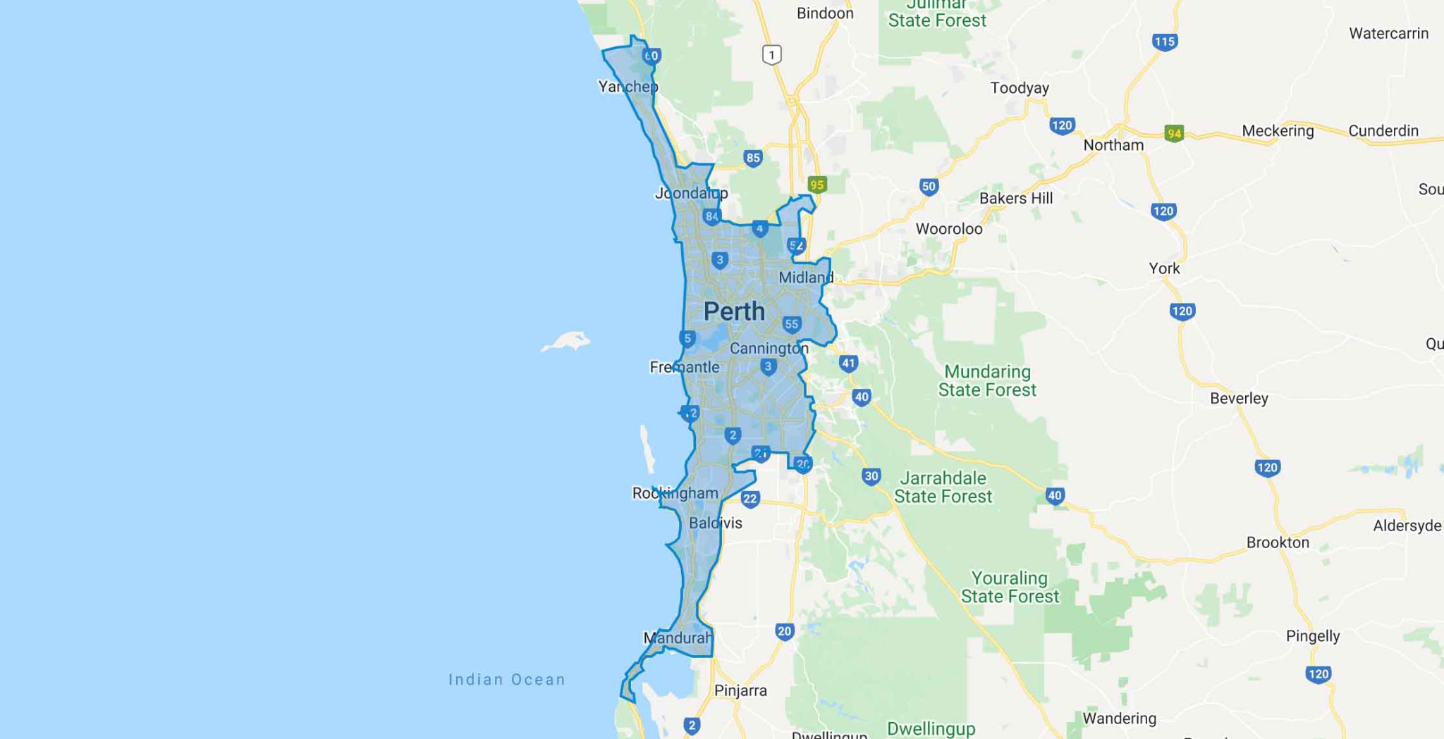 Night Doctor service area map