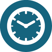 Clock icon representing an after hours doctor service