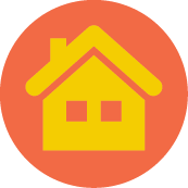 Home icon representing a home doctor service